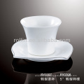 Fino, especial, durable, hotel, porcelana, blanco, taza, platillo